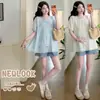Nova Camisa de Maternidade Bordada de Manga Curta para o Verão de 2026, Blusa de Maternidade Estilosa e que Cobre a Barriga