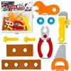 Juego de Herramientas de Reparación de Simulación para Juego Infantil con Destornillador, Llave Inglesa, Sierra, Casco de Seguridad, Hacha, Cuchillo de Utilidad Juguetes