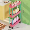 Estante de Almacenamiento para Baño, Carrito Móvil para Baño, Estante de Almacenamiento para Detergente de Lavandería, Estante de Almacenamiento para Baño con Ruedas, Estante de Almacenamiento para el Hogar