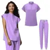Nuevo Conjunto de Uniforme Quirúrgico de Manga Corta para Verano, Bata Quirúrgica sin Mangas, Uniforme de Trabajo para Doctor de Salón de Belleza, Uniforme Quirúrgico Médico