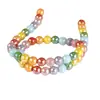 Estilo ins cor de doce contas de vidro cristal redondo cor mista produtos semi-acabados com contas 6~10mm em estoque cor arco-íris contas soltas