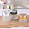 Frasco Dosador de Creme de Vidro Simples Personalizado Portátil Espessado Cosmético Creme para Olhos Transparente Creme Facial Frasco de Vidro para Creme