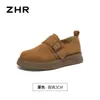 ZHR ofrece zapatos tipo Birkenstock de suela gruesa todo incluido para mujer, nuevo estilo vintage otoño 2026 mocasines casuales versátiles sin cordones