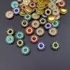 Venda Direta de Fábrica de Joias, Base de Flor Girassol, Flor Redonda de Três Camadas com Strass, Acessórios de Laço DIY para Sapatos, Bolsas e Roupas