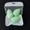 Atacado Esponja de Maquiagem Personalizada Conjunto de 3 Peças Formato Gota de Água Corte Chanfrado Formato Cabaça Uso Duplo Esponja Super Macia Ovo
