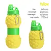 Chaleira telescópica de silicone, formato de fruta, para acampamento ao ar livre, escritório e casa, multicolor opcional