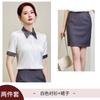 Traje Profissional Recepcionista de Hotel Entrevista de Emprego Camisa para Ir ao Trabalho Uniforme de Trabalho Atacado Verão Novo Estilo Camisa Branca de Manga Curta para Mulheres