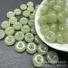 Color jade de Hotan color verde agua transparente jade hebilla pequeña de平安 pulsera de cuentas de ábaco grandes material para abalorios diy venta al por mayor