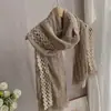 Textura Ligera y Suave, Estilo Femenino, Bufanda de Algodón y Lino Amigable con la Piel en Azul, Chal Cálido y Romántico para Mujeres de Otoño e Invierno
