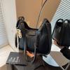 Bolsa de Ombro Textive Grande Capacidade Transfronteiriça Bolsa Simples Feminina 2025 Primavera Nova Moda Tendência Bolsa de Ombro Bolsa de Mão