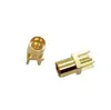 Asiento de auricular de placa de circuito impreso recto chapado en oro de latón comunicación 50 euro Conector coaxial RF MMCX-KE