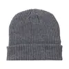 Gorro de Punto Cálido de Otoño para Hombre, Gorro de Lana Liso de Color Sólido Unisex, Gorro Corto Estilo Coreano
