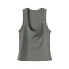 Camisole de Tanque com Alças Largas, Versátil Regata Racerback, Esportiva, Confortável, Amiga da Pele Top Feminino