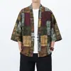 Nova Moda Artística Estilo Étnico Primavera e Verão Estilo Chinês Cardigan Camiseta Top Jovem Casual Retro Estampado Hanfu
