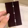 Pulsera de Cadena para Labios de Plata de Ley S925 con Circonita Brillante para Mujer, Estilo Japonés, Diseño de Nicho de Alta Gama, Popular en Xiaohongshu