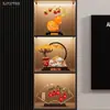 Árbol de Dinero Pintura de Arena Movediza Gatos de la Suerte Adornos Decoración de Sala de Estar Regalo de Mudanza a Casa Nueva Regalo de Inauguración de Casa Nueva Hogar
