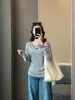 Algodão Lyocell Zedaijiai! Blusa plissada, com ajuste na cintura, emagrecedora, de manga comprida, com contas, para o início do outono, seca, respirável e amiga da pele.