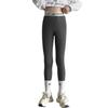 Nuevo Estilo Niñas Otoño e Invierno Forro Polar Cálido Canalé Raya Vertical Adelgazante Cinturón de Cisne Ropa Exterior Polainas de Borrego