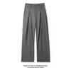 Colgante Estilo Coreano de Hermano Pantalones Pequeños Tridimensionales Cintura Recta Medio Elástica Estilo Hong Kong
