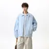 Jaqueta de Beisebol Masculina Jack's, Cor Sólida Estilo Básico, Jaqueta de Trabalho Simples Versátil Tendência para Homens