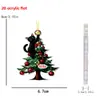 Serie Navideña Acrílica Plana Hermosa Colgante Decoración para Coche Hogar Colgante Navideño Nuevo Producto Transfronterizo