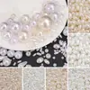 ABS Bege moagem de água destaque moldado imitação de pérola diy acessórios de joias pulseira feita à mão colar pingente grampo de cabelo