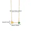 Collar Transfronterizo Nuevo de Acero Inoxidable con Doce Piedras de Nacimiento ins12 Piedra de Nacimiento Colgante de Corazón Perforado con Flecha Dorada de 18K