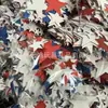 50 Peças Mistura Glitter e vermelho liso azul branco estrela de cinco pontas adesivo de espuma Dia da Vitória dos EUA Dia da Independência Pacote de Feriado