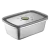 Caja de Almacenamiento Multifuncional Gruesa de Acero Inoxidable 304, Tendencia Nueva, con Tapa para Refrigerador, Contenedor Sellado Multiusos