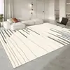 Alfombra de Piso Estilo Crema de Lujo Ligero para Sofá de Ventana Abuhardillada, Alfombra Lavable Antideslizante para Dormitorio junto a la Cama, Alfombra para Mesa de Café en Sala de Estar
