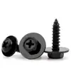 Tornillos Autorroscantes Combinados con Arandela Plana de Cabeza Phillips para Reparación de Automóviles, Guardabarros, Parachoques, Tornillos con Arandela Grande