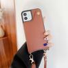 Cordón para colgar Apple 12promax funda para teléfono móvil tarjetero para iphone13 funda de cuero tipo libro Japón y Corea del Sur