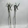 Suporte de bambu para incenso em formato de dragão, matéria-prima brotos de bambu, materiais de bambu DIY feitos à mão, porta-incenso de cabeça de dragão, bambu maciço, bambu oco