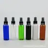 Botella pulverizadora blanca y negra de 60 ml, botella pulverizadora de tipo pulsador, botella pulverizadora pequeña para hidrosol, botella de perfume de 60 ML, botella pulverizadora pequeña rellenable