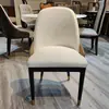 Silla de Comedor para el Hogar de Lujo Ligero Madera Maciza Moderna Simple Mesa y Silla de Comedor Silla de Diseñador de Gama Alta Respaldo Italiano Silla Piña