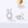 Pendientes de aguja de plata 925, temperamento no alérgico, pendientes de moda sencillos, pendientes de combinación creativa de una semana, venta al por mayor