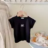 Camisetas Infantis de Manga Curta, Roupas de Verão, Camisetas Básicas para Meninos, Tops de Algodão de Meia-Manga para Bebês Meninas de Verão, Camisetas de Bebê, Roupas Infantis