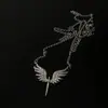 Collar de Acero de Titanio con Alas de Ángel Transfronterizo para Hombres, Moda Hip-Hop Tendencia Retro Versátil Joyería de Diseño Personalizado para Mujeres