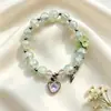 Pulseira de Contas de Vidro de Alta Transparência Estilo Novo para Mulheres, Joias Culturais e Criativas de Nicho de Alta Qualidade, Atacado Yiwu
