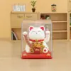 Enfeites de Gato da Sorte Automáticos Solares com Mão Acenando Decoração de Carro Enfeites de Abertura Presente Criativo Enfeites