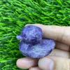 4cm pedra natural patinho fofo pedra semipreciosa pequeno balde francês pato de cristal