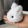 En stock felpa pequeño conejo de jade llavero de coche colgante adorable muñeco de dibujos animados mini pelo de visón colgante de conejo de jade