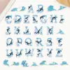 Accesorios de Ropa Más Vendidos Parches Autoadhesivos para Ropa Adhesivo Termofusible Parches de Letras con Temática Oceánica Parches Bordados de Delfín y Ola