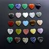 Corazón de Melocotón de Cristal Venta al por mayor Transfronteriza Colgante de Jade Accesorios Pulsera Colgante Hecho a Mano en Forma de Corazón Adorno 20 mm Piedra Preciosa