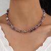 1 base de passageiro simples e estilosa estilo ins design original cascalho roxo pedra irregular
