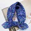 Pañuelo pequeño cuadrado de algodón y lino 55 cm Japonés y coreano artístico combinable para todo temporada de primavera y otoño pañuelo decorativo elegante algodón puro moda cinta para el pelo