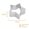 En Stock Anillo Perforado de Acero Inoxidable 430 Forma de Estrella para Tarta Anillo de Mousse Francés Anillo para Tarta de Queso Molde de Estrella de Cinco Puntas para Hornear
