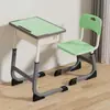 Mesas e Cadeiras Espessas Ajustáveis para Alunos do Ensino Fundamental e Médio, Adequadas para Aulas de Treinamento e Reforço, Mesas de Estudo Modernas Minimalistas com Armazenamento