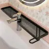 Estante de Almacenamiento para Grifo, Estante Organizador de Baño sin Perforaciones, Estante de Almacenamiento para Cosméticos y Productos para el Cuidado de la Piel, Estante para Colocar Pasta de Dientes