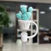 En stock Venta al por mayor barato tapón de pajita de silicona tapa antipolvo para pajita celebridad de internet tapón antipolvo para bebida funda de silicona para pajita